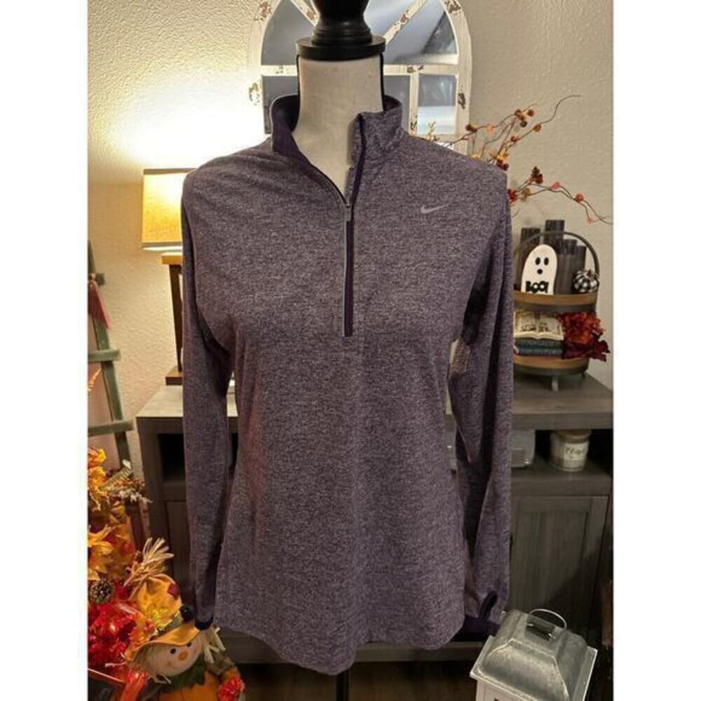 Nike running Dri-Fit long sleeve shirt purple size M